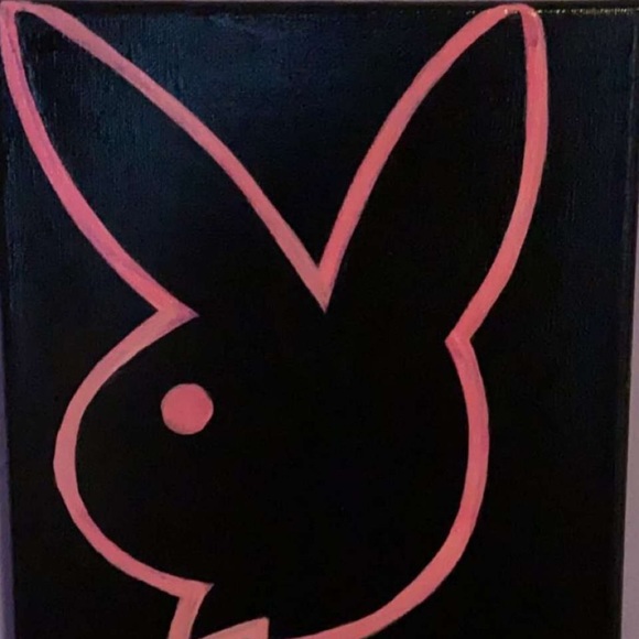 Playboy Painting w/ SWAROVSKI crystals - Picture 2 of 2